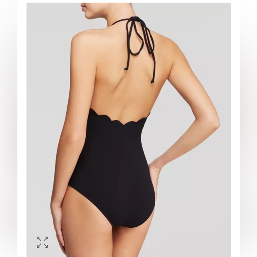 MARYSIA SWIM Scalloped Halter One Piece Swimsuit in Black Size XS - Picture 2 of 6